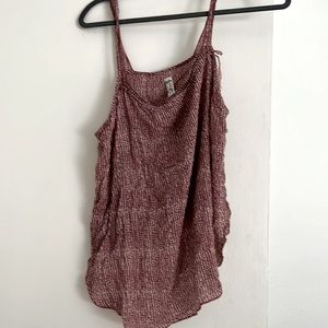Summer Pink and White stripe beachy tank